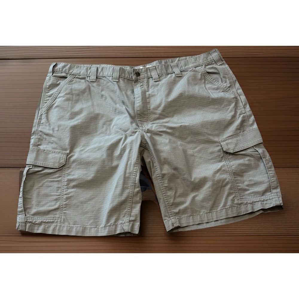Carhartt Force Mens 45 Gray Relaxed Fit Ripstop Cargo Workwear Shorts Rugged